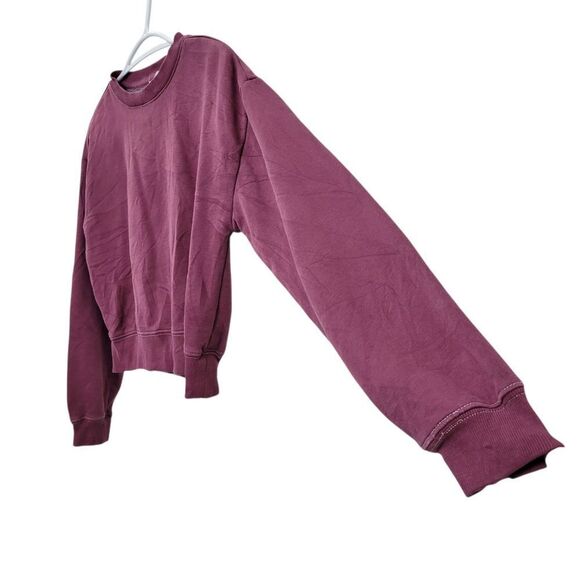 2/$20 Gap Teen Burgundy Red Crewneck Crops Sweatshirt Top Size: 10 - Picture 3 of 7